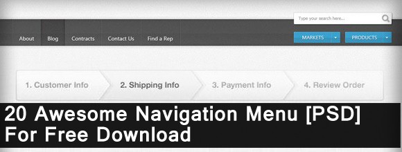 20 Awesome Navigation Menu [PSD] For Free Download