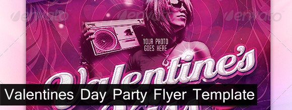 Valentines Day Party Flyer Template