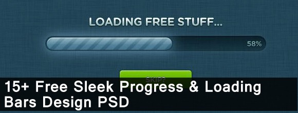15+ Free Sleek Progress & Loading Bars Design PSD