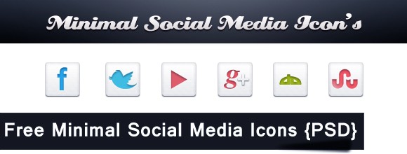 Free Minimal Social Media Icons PSD