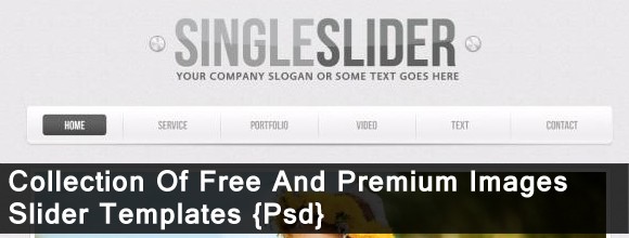 Collection Of Free And Premium Images Slider Templates PSD