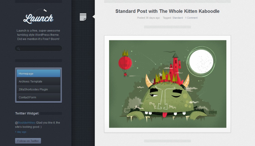 Launch thumb 1024x588 Launch: Free Tumblog Style WordPress Theme 