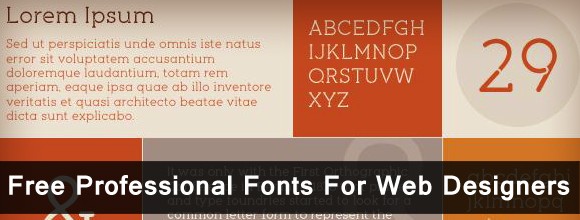 Free Professional Fonts for Web Designers