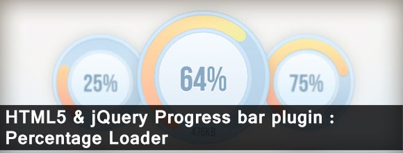 HTML5 & jQuery Progress bar plugin : Percentage Loader