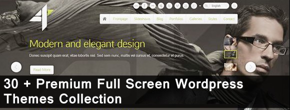 30 + Premium Full Screen WordPress Themes Collection