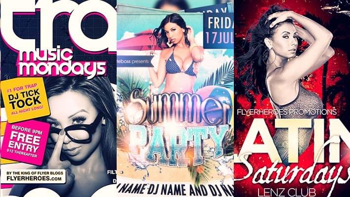 Collection of Premium Like free Party Flyer PSD