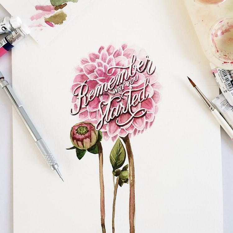 Watercolor Lettering Quotes by June Digan