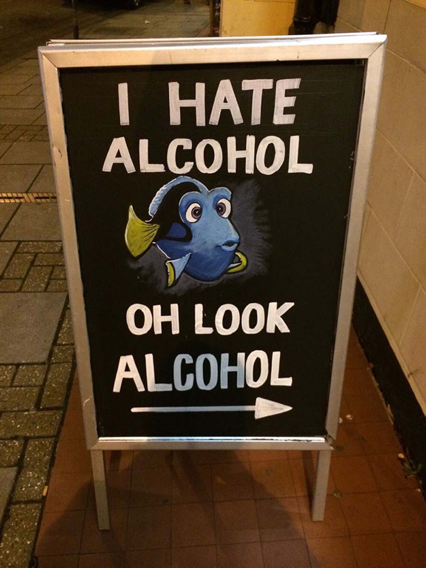 Hilarious Bar and Cafe Chalkboard Signs