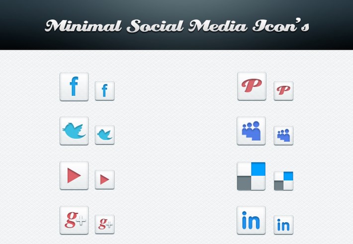 minimal social icon