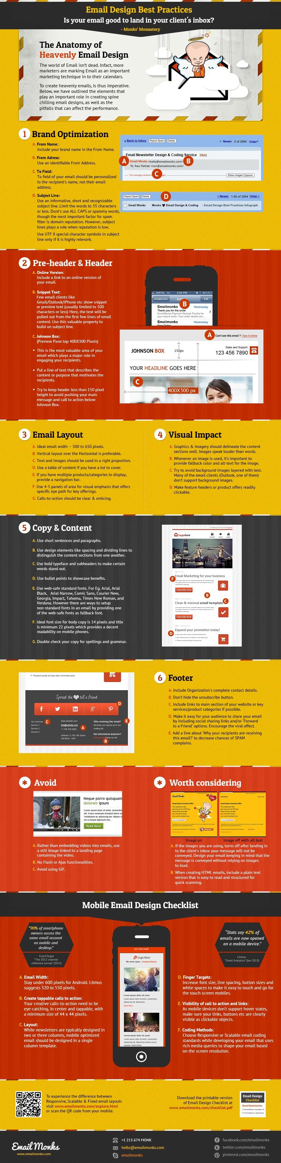 Top 10 Email Design Best Practices - Infographic