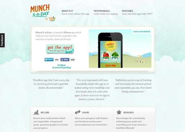 landing pages for apps