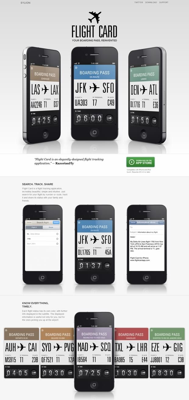 iPhone website design