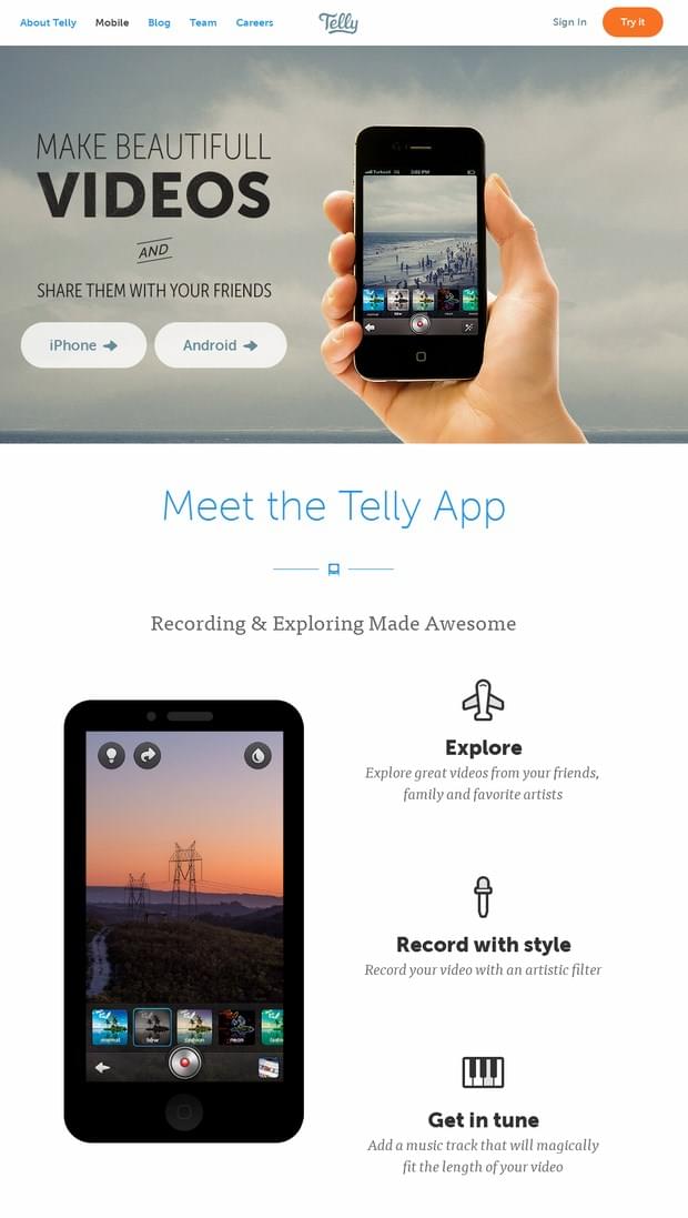 iPhone web design