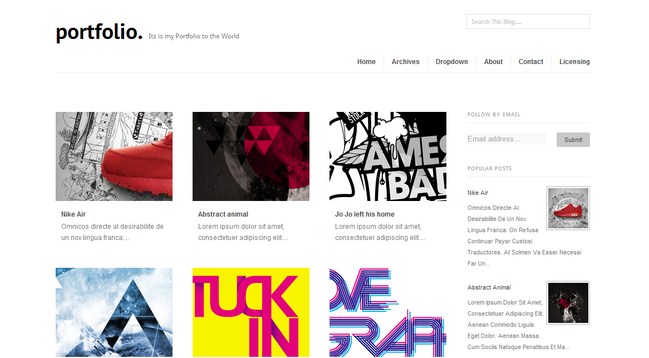 Portfolio Responsive Blogger Template