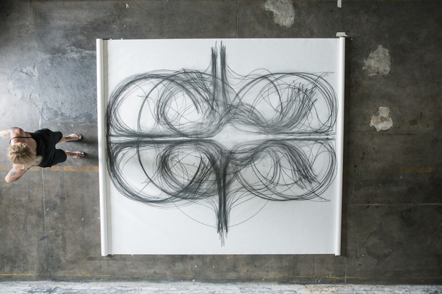 Creating Charcoal Drawing by Heather Hansen