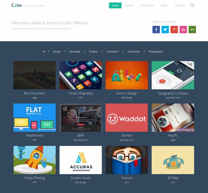The Calm Website Template