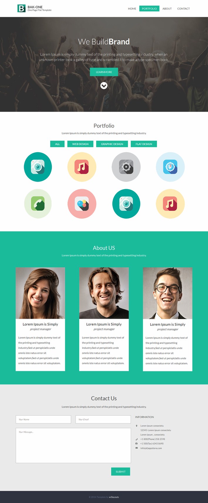 The Bak-one Free HTML5 CSS3 Responsive Templates