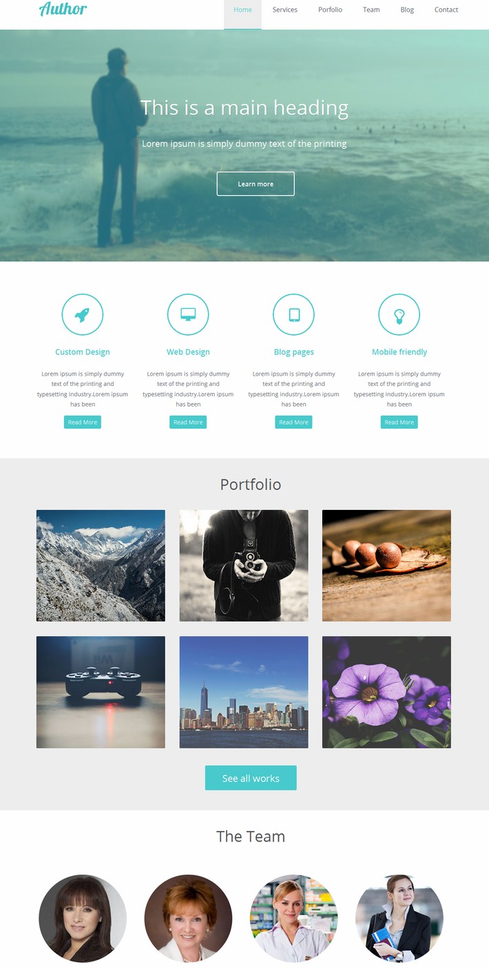 The Agency-author Website Template