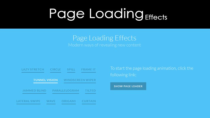 Creative Page Loading Effects
