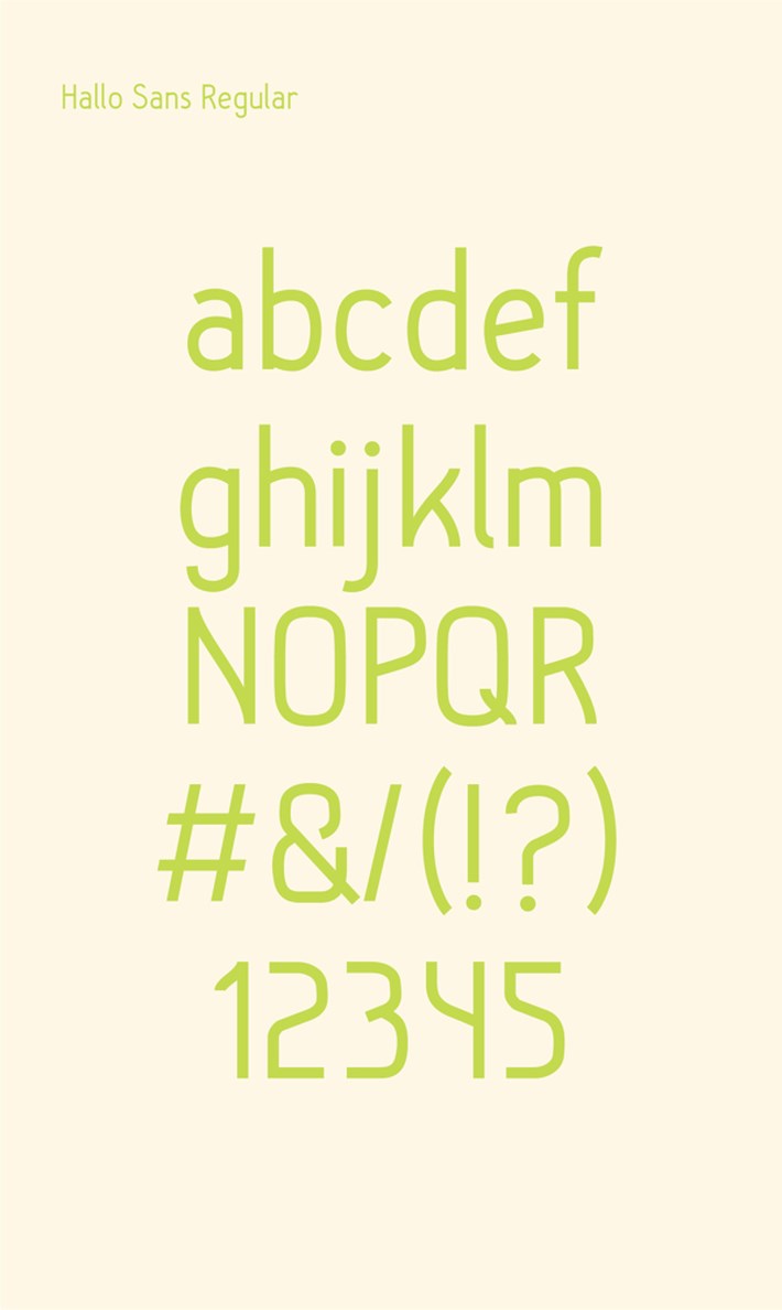 Hallo Sans Free typeface