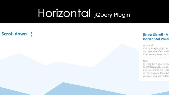 Horizontal jQuery Plugin with Parallax Effect