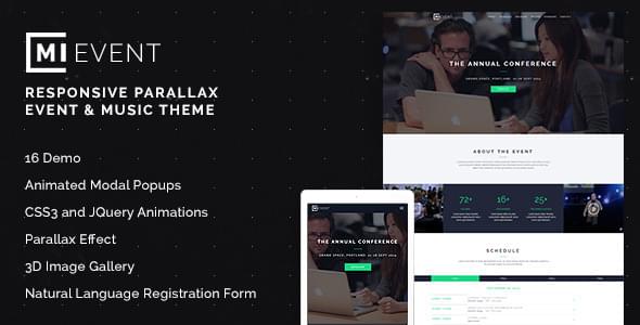 MiEvent- Responsive Parallax Event & Music Theme