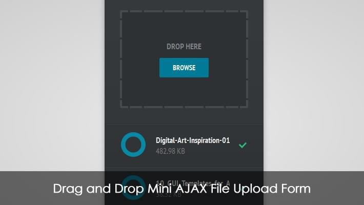 Drag and Drop Mini AJAX File Upload Form
