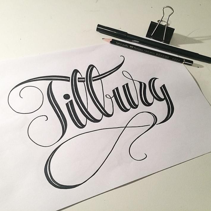 sophisticated hand lettering