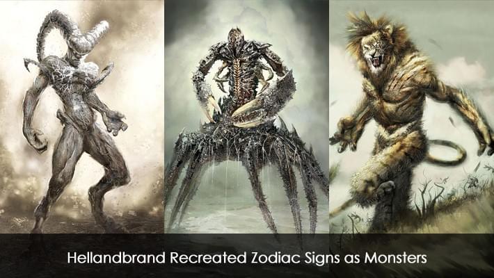 Hellandbrand Recreated Zodiac Signs as Monsters