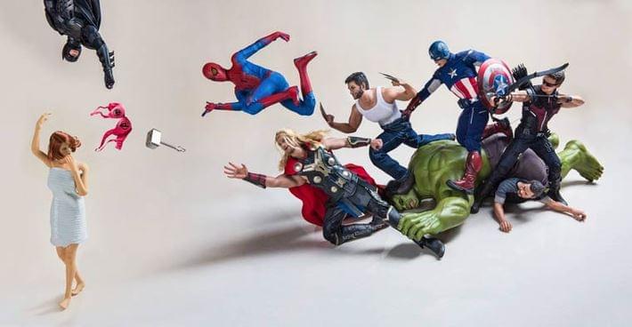 Amusing Action of Superheroes in Not So Super Conditions
