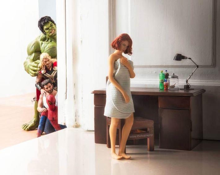 Amusing Action of Superheroes in Not So Super Conditions
