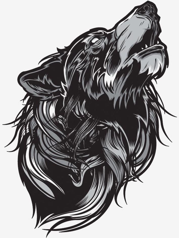 Awesome Grayscale Vector Illustration