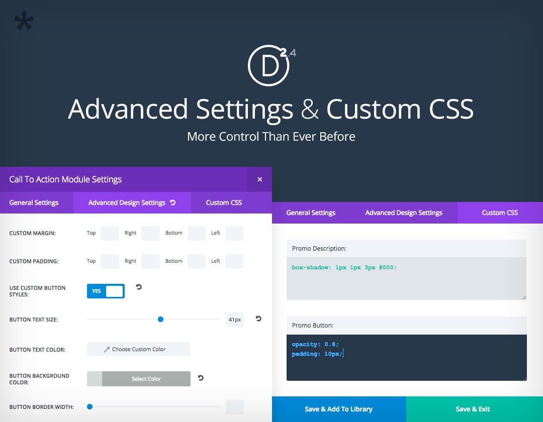 Advanced Builder Settings