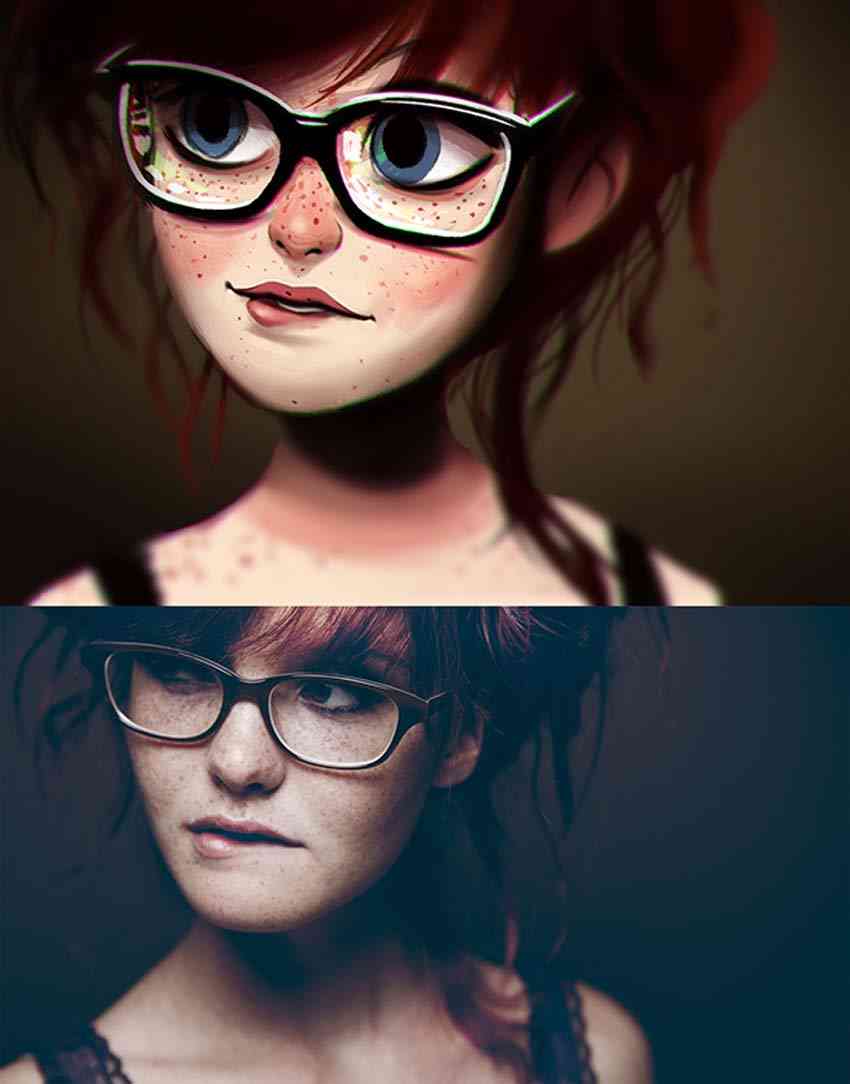 Digital Art Paintings of Random People into fun illustrations