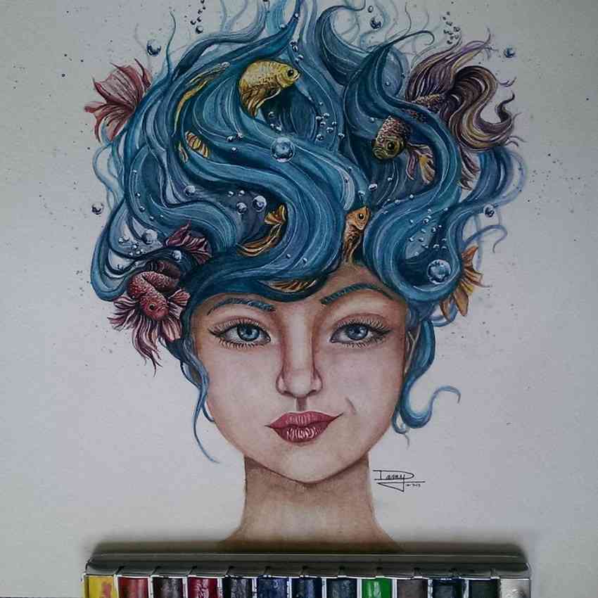 Striking-Watercolor-Drawings-by-Dany-Lizeth-001