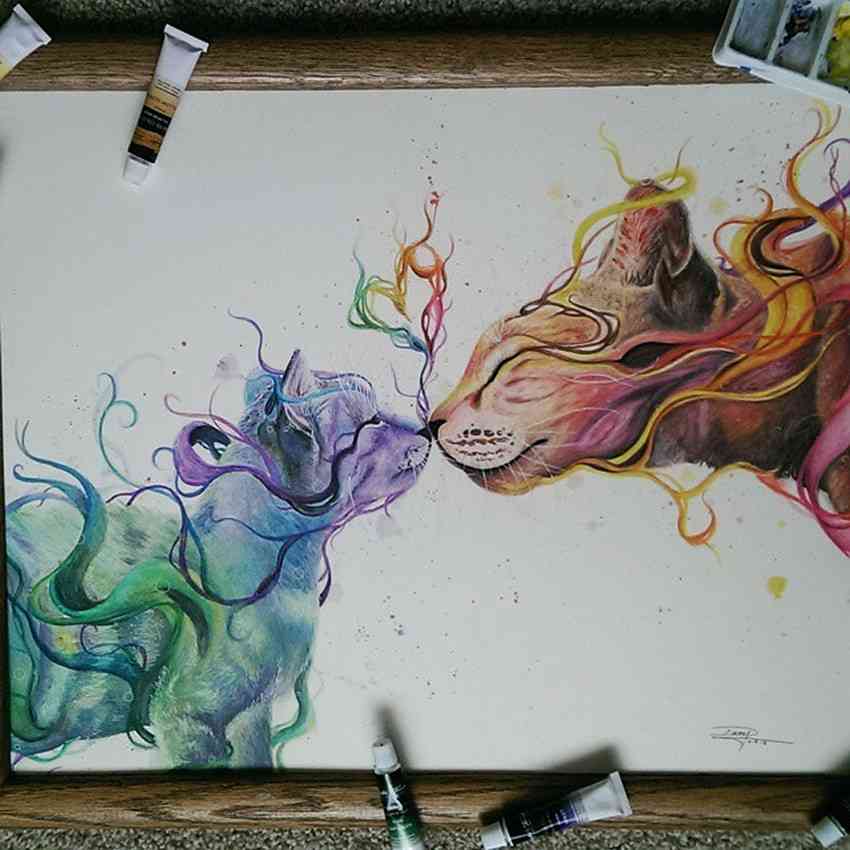 Striking Watercolor Drawings