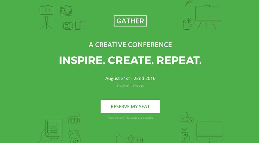 Event Landing Page Template - Gather