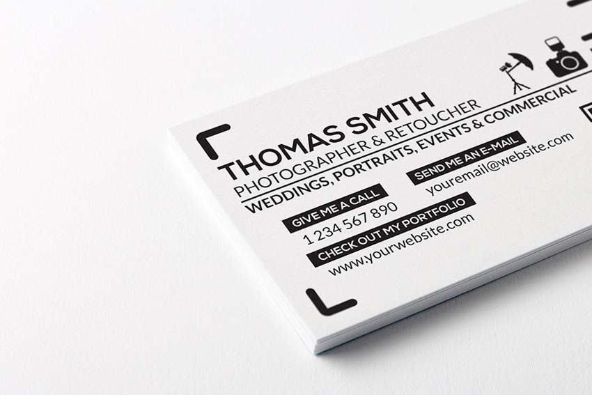 Free Photography Business Card Template