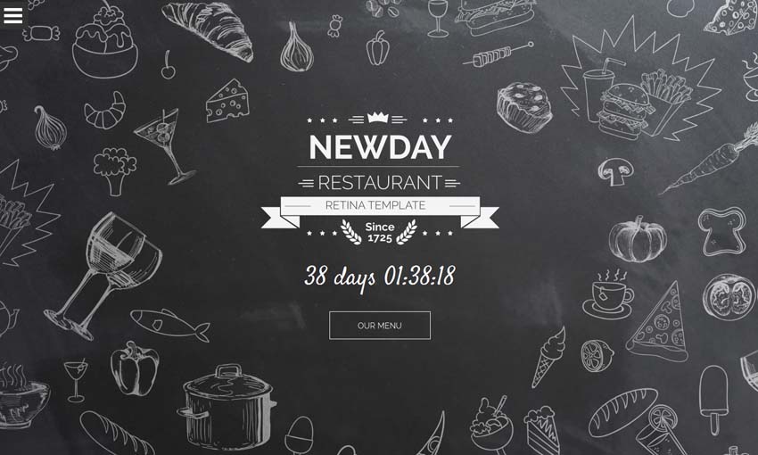 New Day - Responsive Landing Restaurant HTML