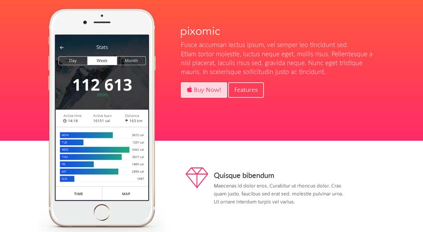 Pixomic - Application Landing Page Template