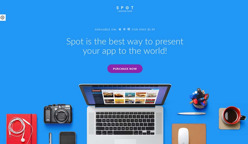 SPOT - App - Service Landing Page