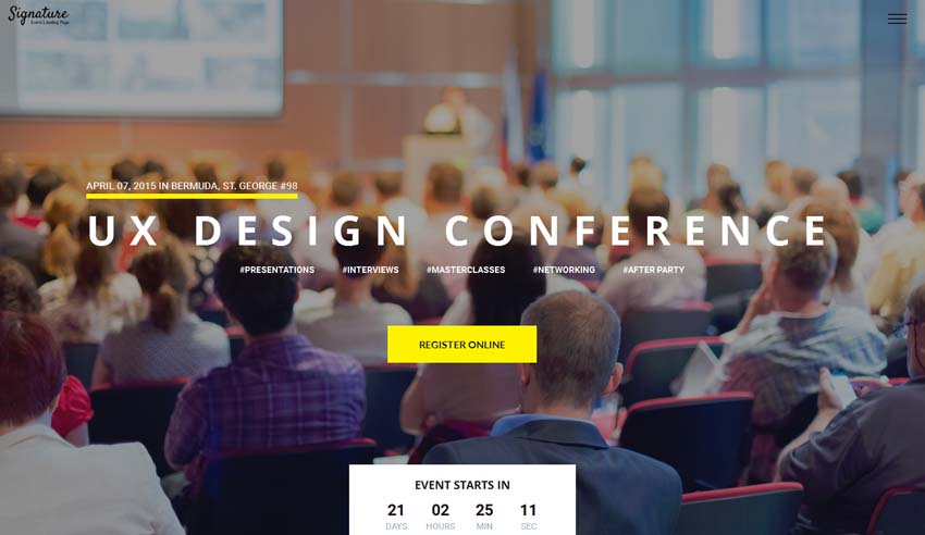 Signature - Event Landing Page