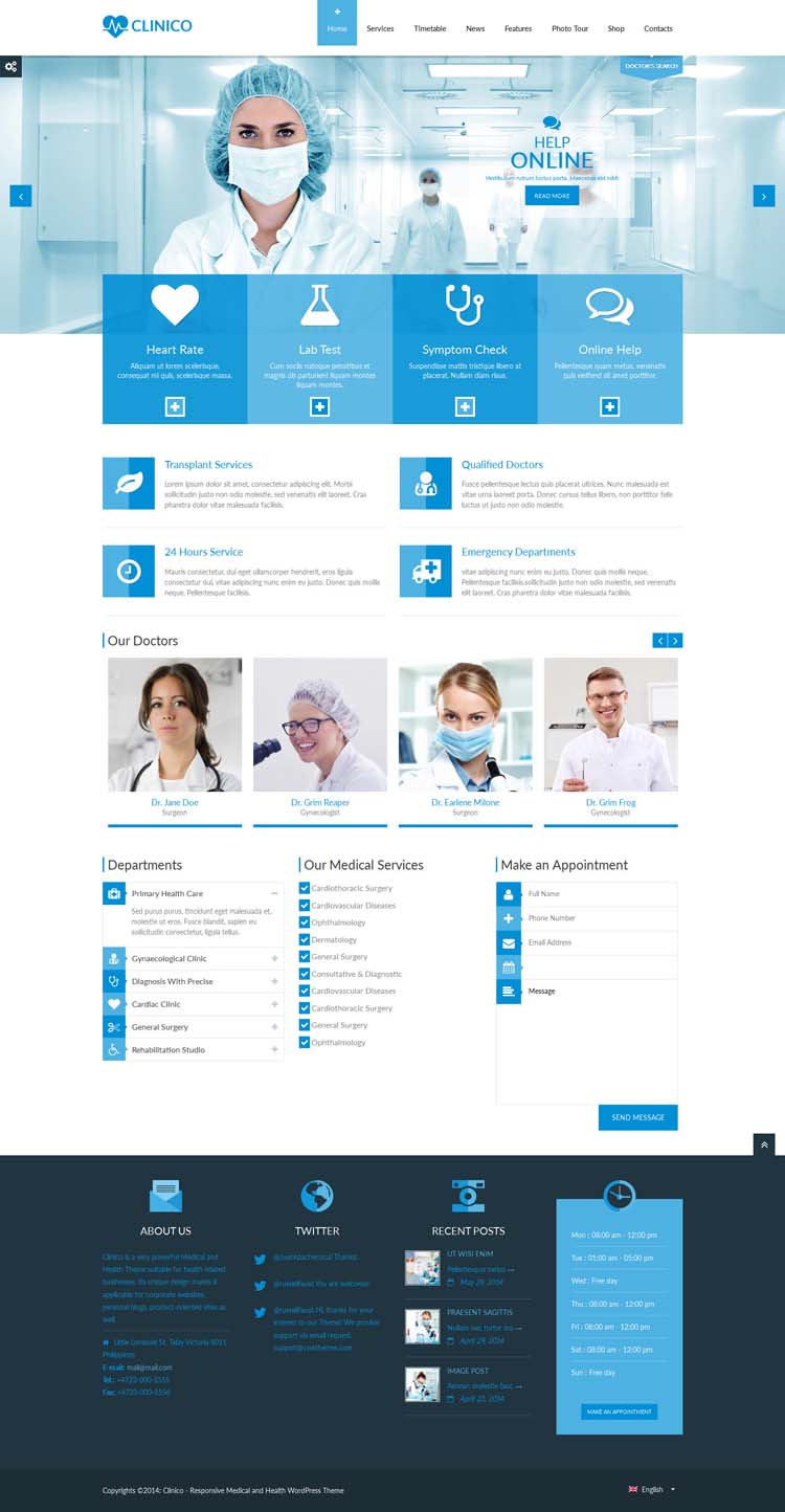 Best Medical Website Design and WordPress Themes