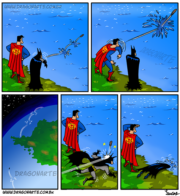 Superman vs Batman Funny Comics 