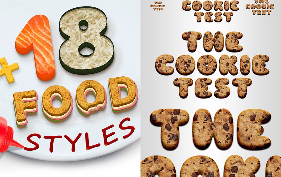 25 Yummy Food Photoshop Styles
