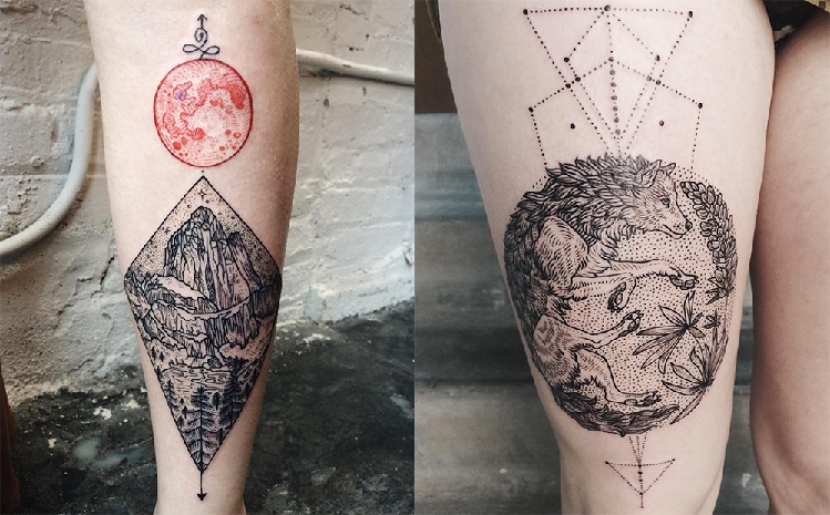 Vintage-Etchings-Tattoo-of-Flora-and-Fauna
