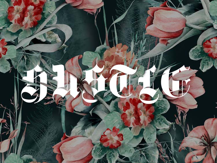 Floral Typography Designs Blend with Flowers 