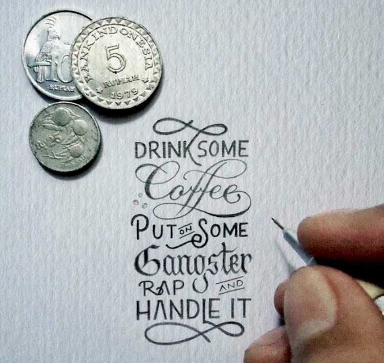 Inspirational Miniature Calligraphy