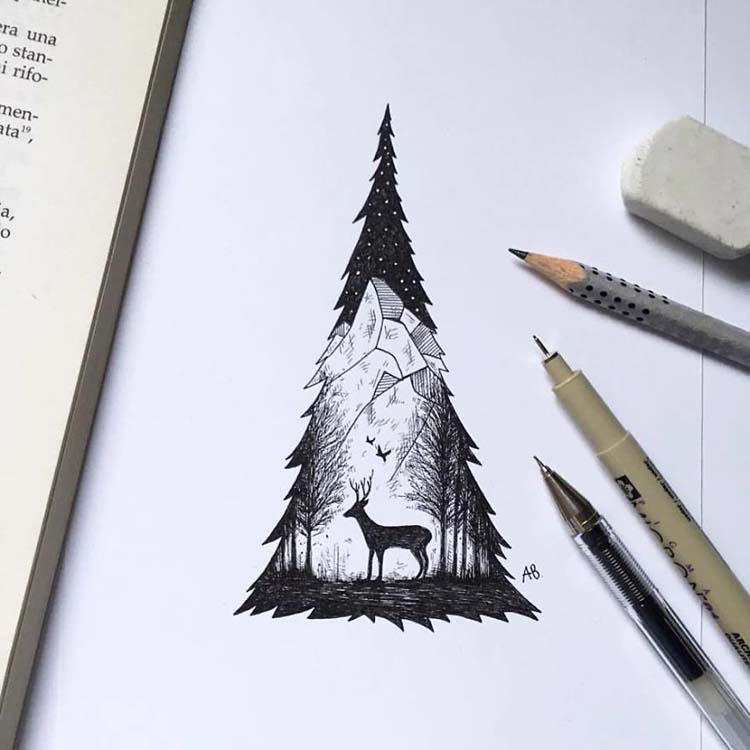 Wonderful-Black-Pen-Illustrations