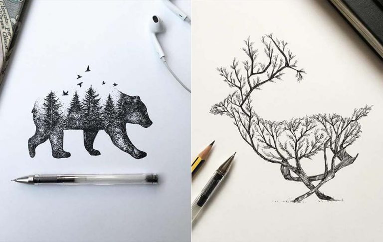 Wonderful Black Pen Illustrations